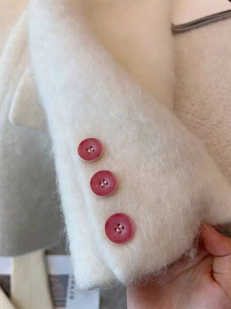 Gentle Sweet Polyester Mohair Blazer - kinko