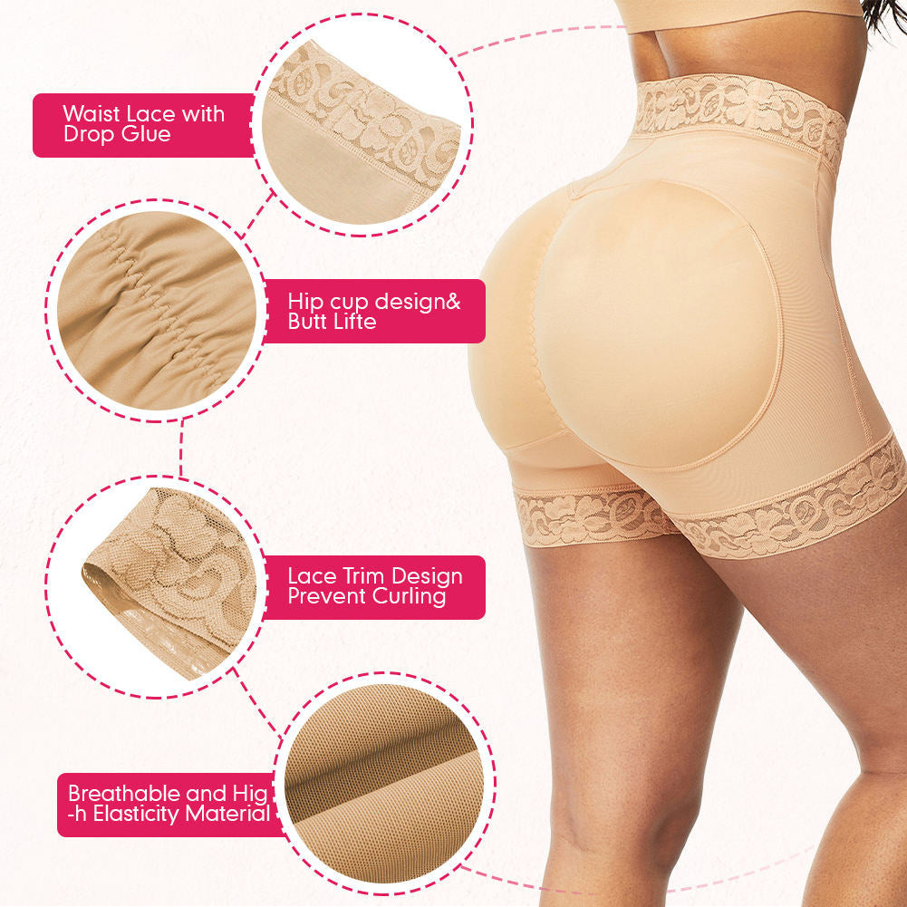 Tight Gridles Shaping High Waist Package Hip Boxer Abdominal Pants - kinko
