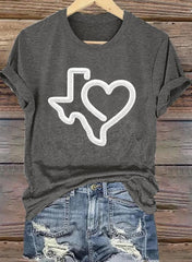 Short Sleeve T-shirt Printed Summer Fashion Tops - kinko