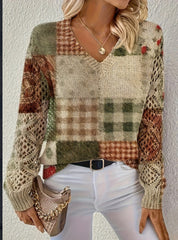 Printed Casual Cape Coat Cardigan Sweater - kinko