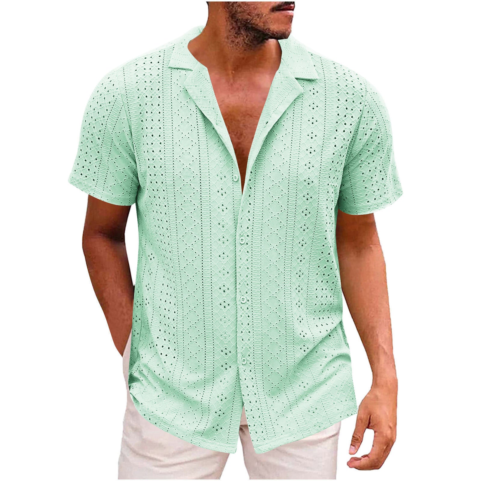 Breathable Lightweight Lapel Men's Casual Shirt - kinko