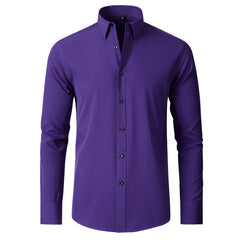 Solid Color Simple Business Thin Lining Shirt - kinko