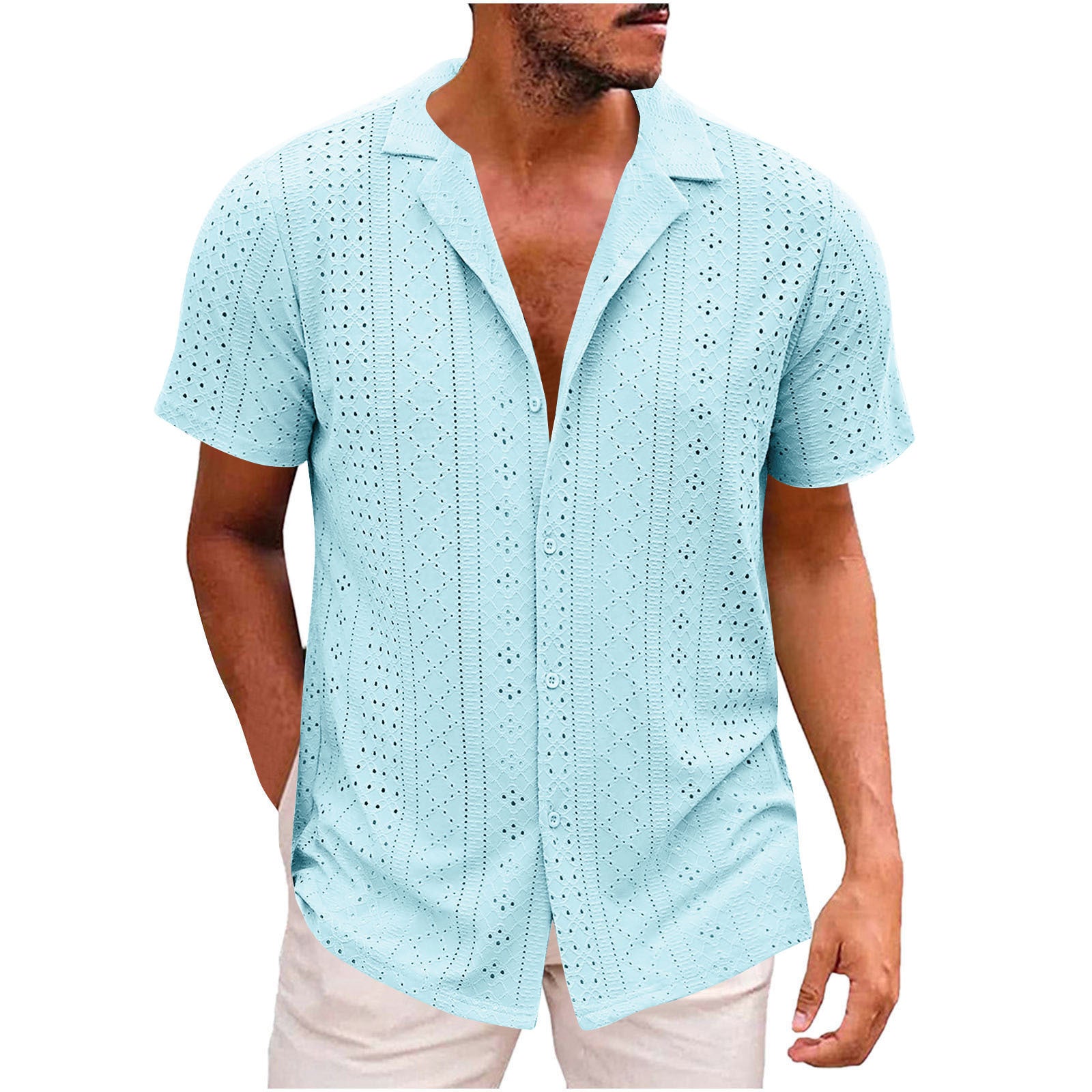 Breathable Lightweight Lapel Men's Casual Shirt - kinko