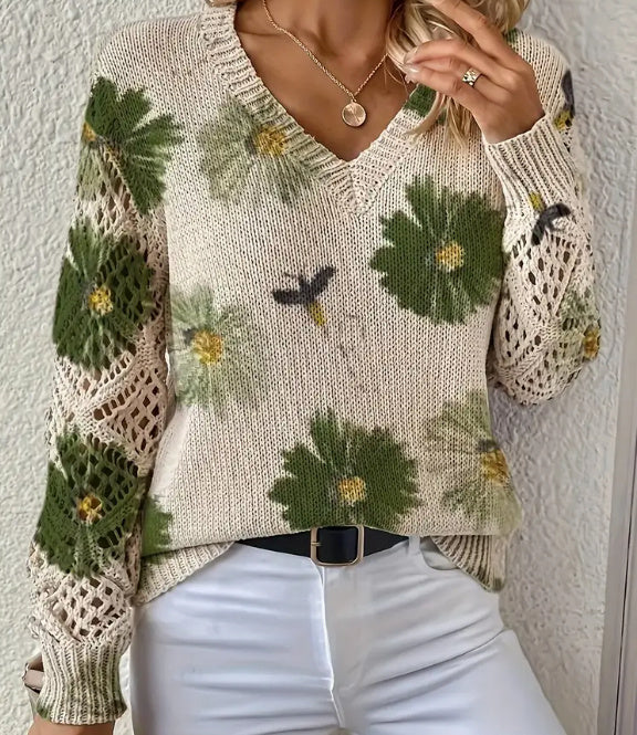 Printed Casual Cape Coat Cardigan Sweater - kinko