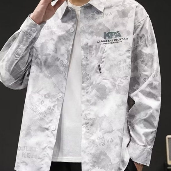 Japanese-style Retro Camouflage Shirt Men - kinko