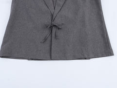 Small New Spring And Autumn Linen Minimalist Blazer - kinko