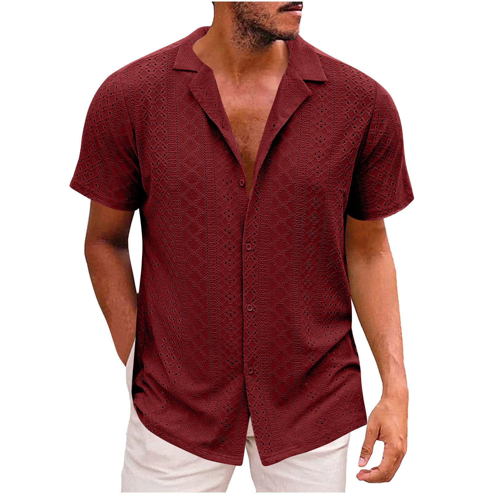 Breathable Lightweight Lapel Men's Casual Shirt - kinko