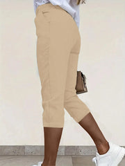 Pleated Detail Pants with Pockets - kinko