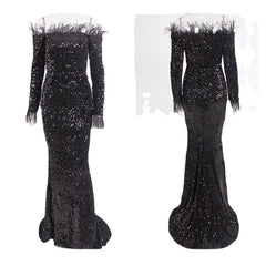 Off-the-shoulder Fishtail Party Formal Dress - kinko