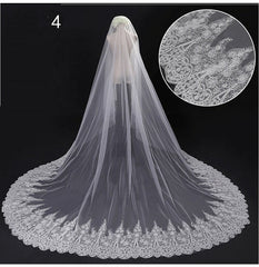 Bridal Wedding Dress Long Tail Luxury Super Fairy Wedding Veil - kinko