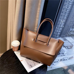 Fashion Women Shoulder Bags Large Capacity Handbags Simple Retro Tote Bags Solid Color Famous Brand High Quality Bags - kinko Global Holdings inc