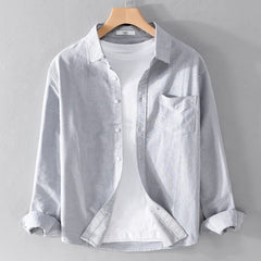 Solid Color Shirt Boys Coat Spring And Autumn Long Sleeve White Autumn Top - kinko