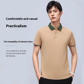 Contrast Color Lapels Polo Shirt - kinko