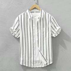 Summer Japanese Tie-dye Printed Short-sleeved Shirt Men - kinko