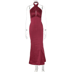 Summer Fashion Elegant Backless Sleeveless Dress - kinko