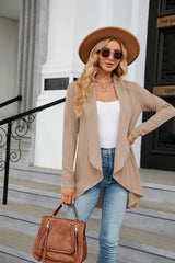 Women's Casual Lightweight Open Front Cardigans Soft Draped Long Sleeve