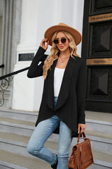 Women's Casual Lightweight Open Front Cardigans Soft Draped Long Sleeve