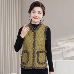 Middle-aged And Elderly Fall Winter Coat Mom Vest