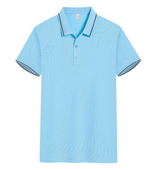 Polo Shirt Short Sleeve Lapel Printing Overalls - kinko