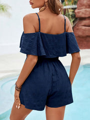 Elegant Solid Color Off-the-shoulder Jumpsuit - kinko