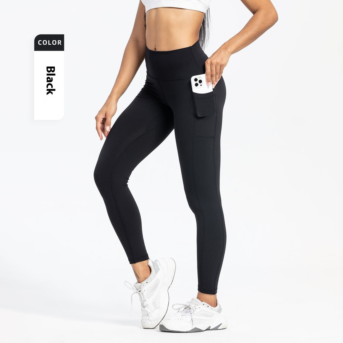 Women's Slim-fit Pocket High Waist Workout Sports Yoga Pants - kinko