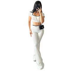 Comfortable Low Waist Elastic Navel Slightly Pull Slimming Suit - kinko