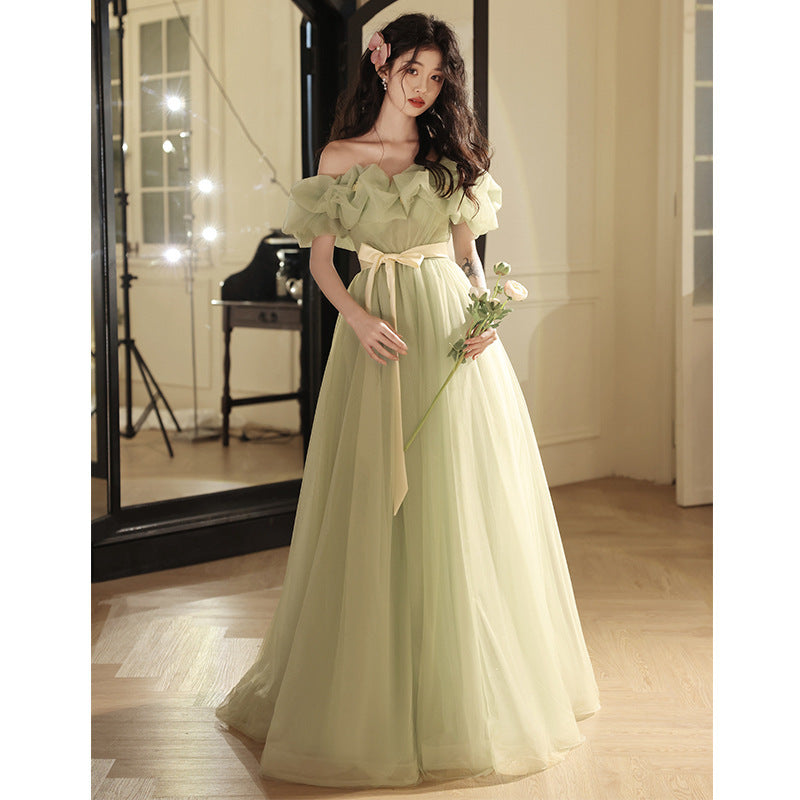 Off-shoulder Evening High-end Affordable Luxury Niche Dress - kinko