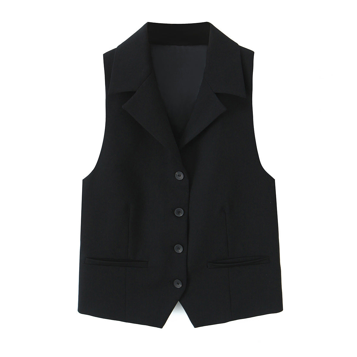 Spring Solid Color Sleeveless Shirt Style Straight Cut Vest Loose Mini Skirt Women - kinko