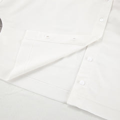 Summer White Short Loose Home Wear Women Casual Cardigan Long Sleeve Stitching Shorts Pajamas