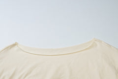 Women lothing Autumn Casual Loose Fitting Cropped Long Sleeve Solid Color Top