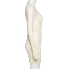 See-Through Dresses With Long Sleeves Cover The Hips - kinko