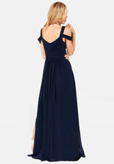 Long Floor Length Elegant Greek Style Pleated Dress - kinko