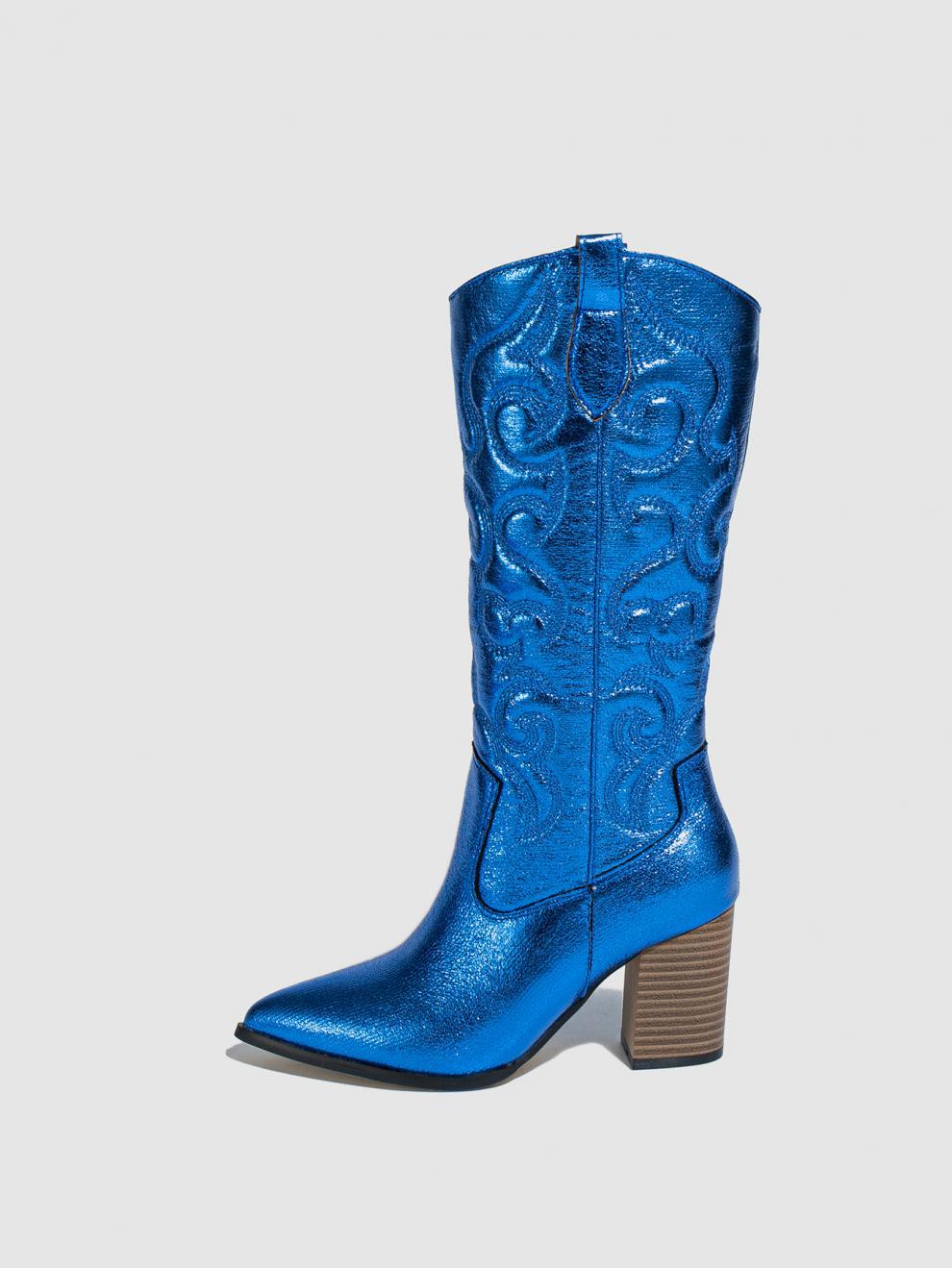 Knee High Boots Thick Sponge Soft Embroidered Floral Personality Pointed Chunky Heel High Heel plus Size Boots Ethnic - kinko Global Holdings inc