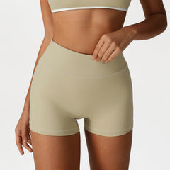 Sports Yoga Bum Lift Shorts Women High Waist Belly Contracting Close Fitting Shorts Outdoor Training Cycling Fitness Shorts - kinko Global Holdings inc