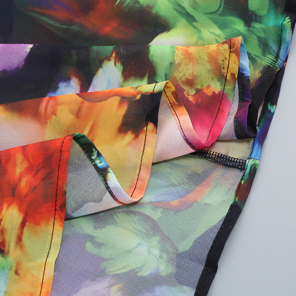 V-neck Split Comfort And Casual Dress - kinko