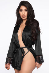 Ladies Robe Sexy See through Lace Cardigan Pajamas Bathrobe Pajamas