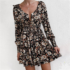 Women Floral Boho Party Dress Sexy Ladies Clothes Dresses - kinko