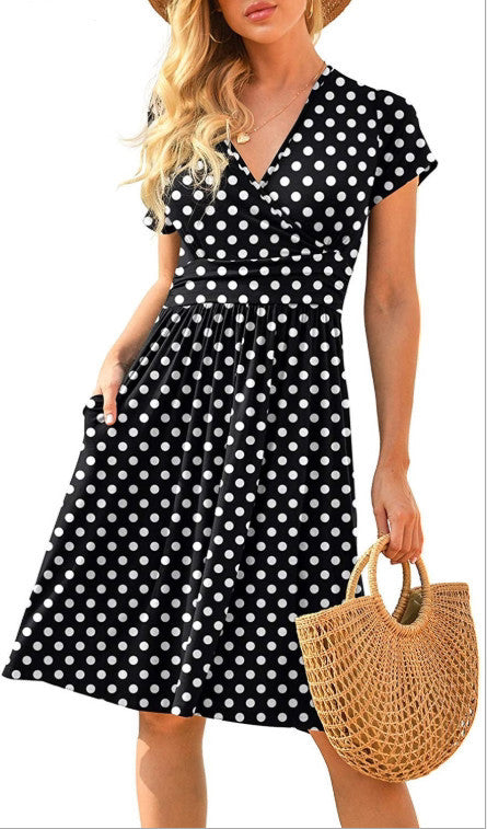 Ruffle Floral Dress Women Long Sleeve A Line Dresses - kinko