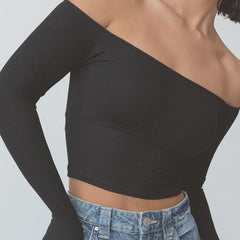 Long-sleeved Women's Off-shoulder Clothing - kinko