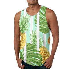 Trendy Men's Clothing Vest Printed Beach Casual Sports Men Vest