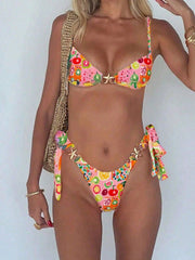 Bikini Fruit Colorful Swimsuit Women Metal Summer Women Swimwear