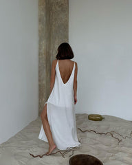 Summer Slip Nightdress Maxi Dress One Piece Pajamas Comfortable Loose Suitable for Daily Wear Ladies Homewear