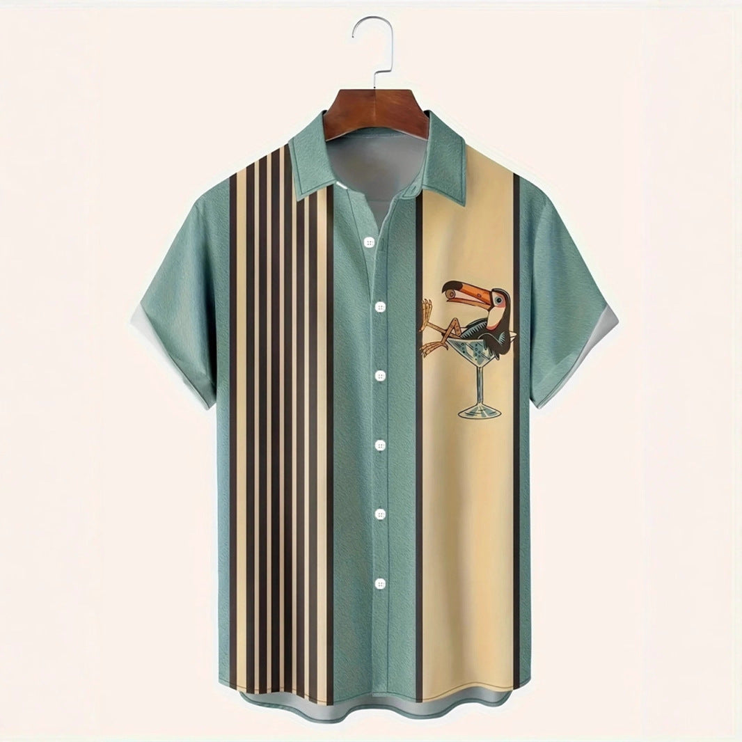 Men's 3D Printed All-matching Retro Fashion Shirt - kinko