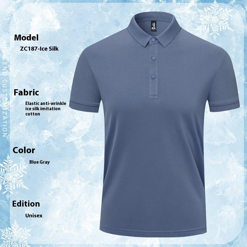 Summer Ice Silk Polo Shirt Overalls - kinko