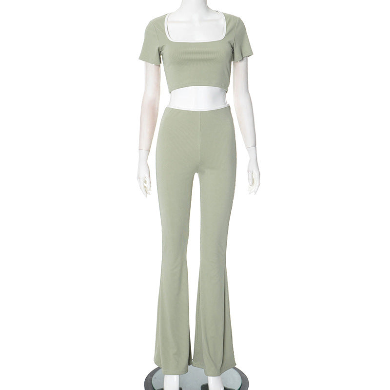 Comfortable Low Waist Elastic Navel Slightly Pull Slimming Suit - kinko