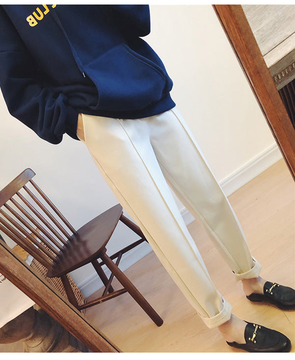 Plus Size Straight Tapered Casual Pants