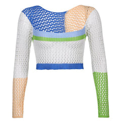 Bikinx Colorblock Hollow Cover Up Without Bikini