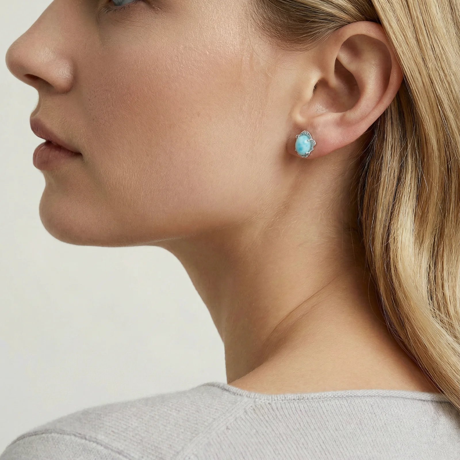 Larimar Dreams Studs - kinko Global Holdings inc