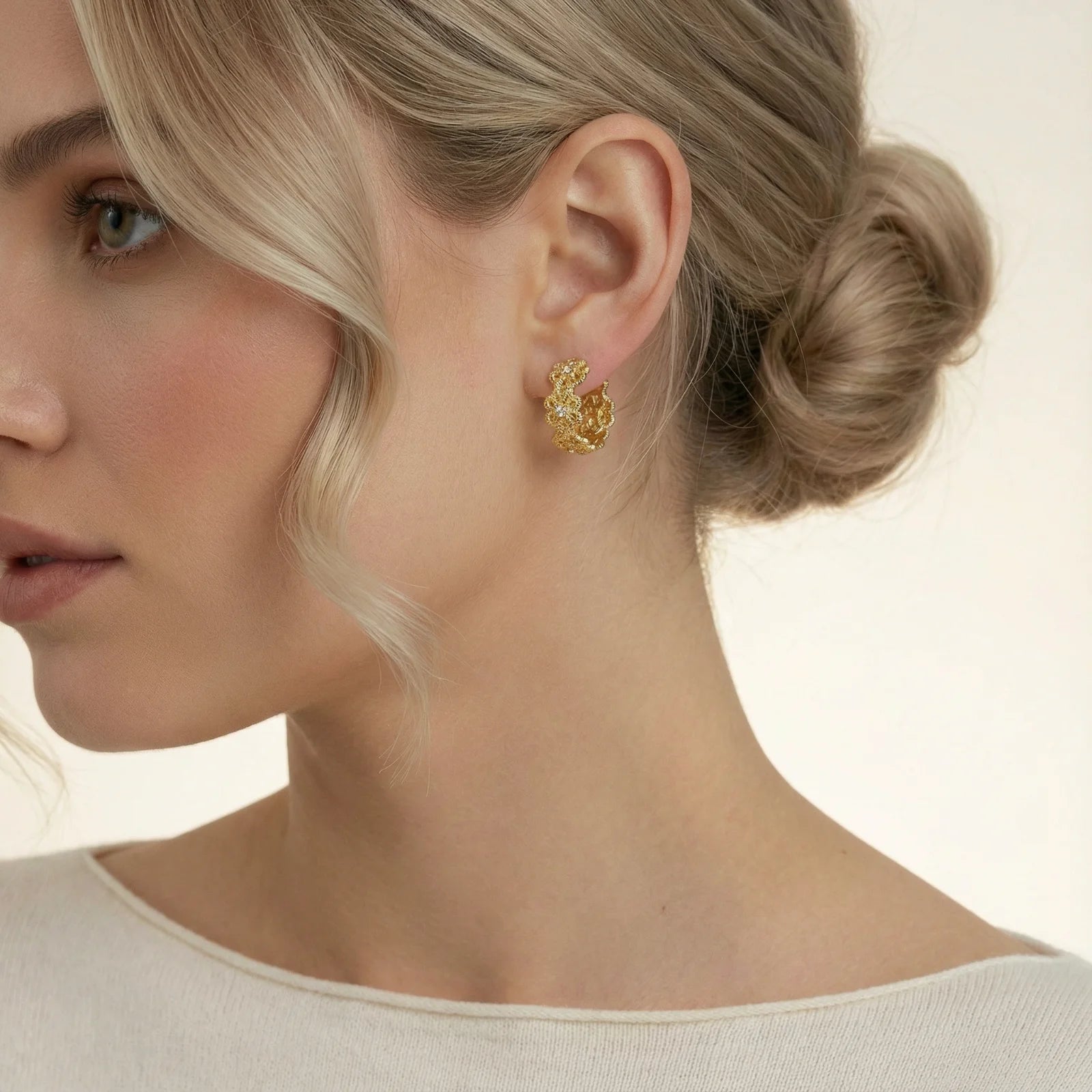 Bloom Filigree Hoops - kinko Global Holdings inc
