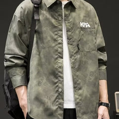 Japanese-style Retro Camouflage Shirt Men - kinko